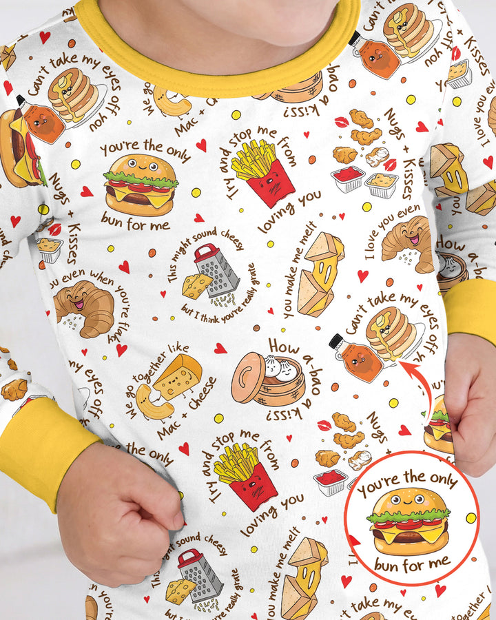 Food Puns Love Bamboo Two Piece Long Sleeve Pajama Set