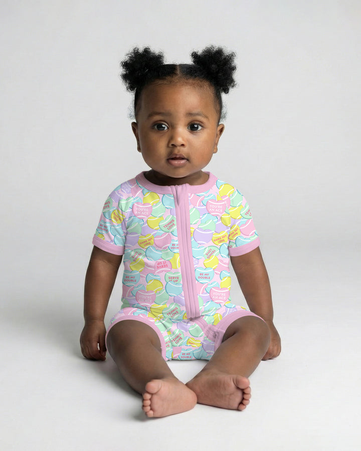 Tennis Candy Family Matching Bamboo Shorty Zippy
