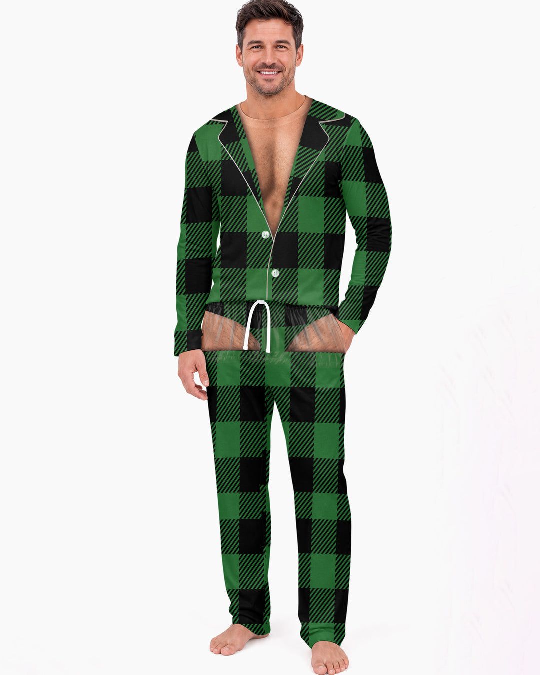 Personalized Funny Christmas Bamboo Men's Pajama Set (TIB)