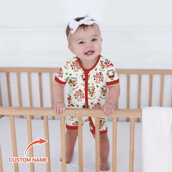 Santa’s Reindeer God Says I Am Custom Name Shorty Zippy - Zumbamboo