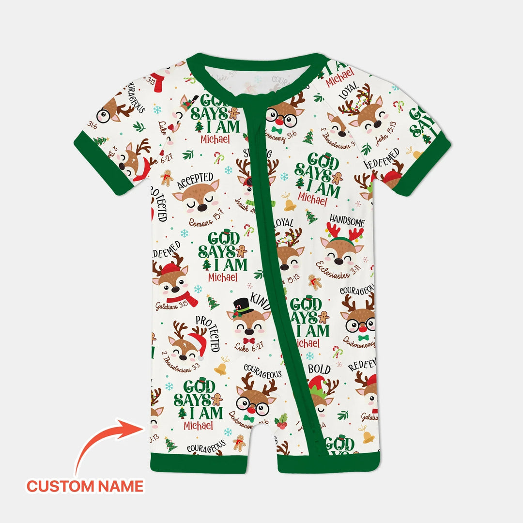 Santa’s Reindeer God Says I Am Custom Name Shorty Zippy - Zumbamboo