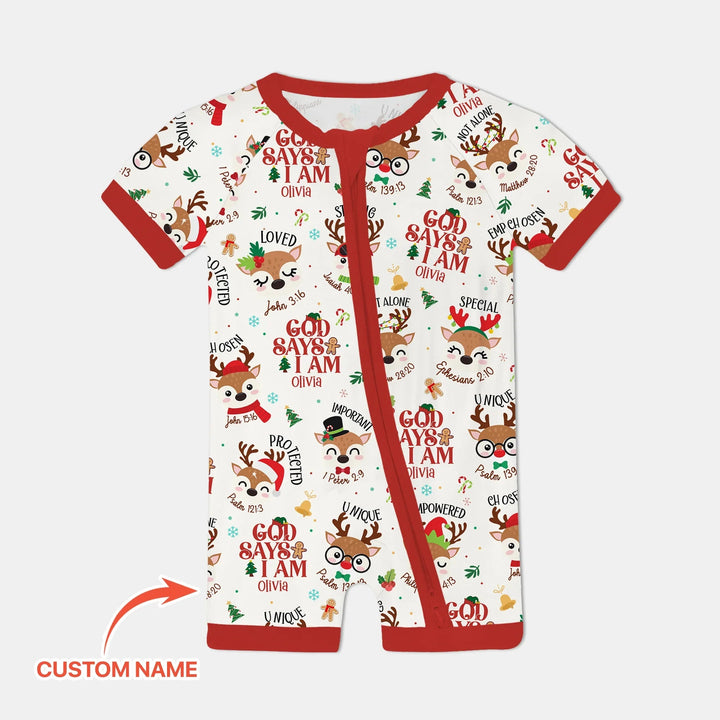 Santa’s Reindeer God Says I Am Custom Name Shorty Zippy - Zumbamboo