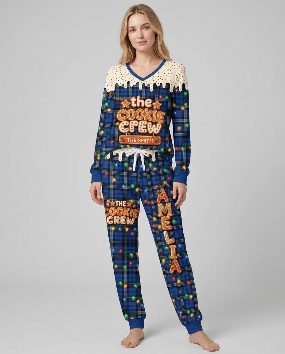 The Cookie Crew Custom Name Bamboo Women Pajama Set