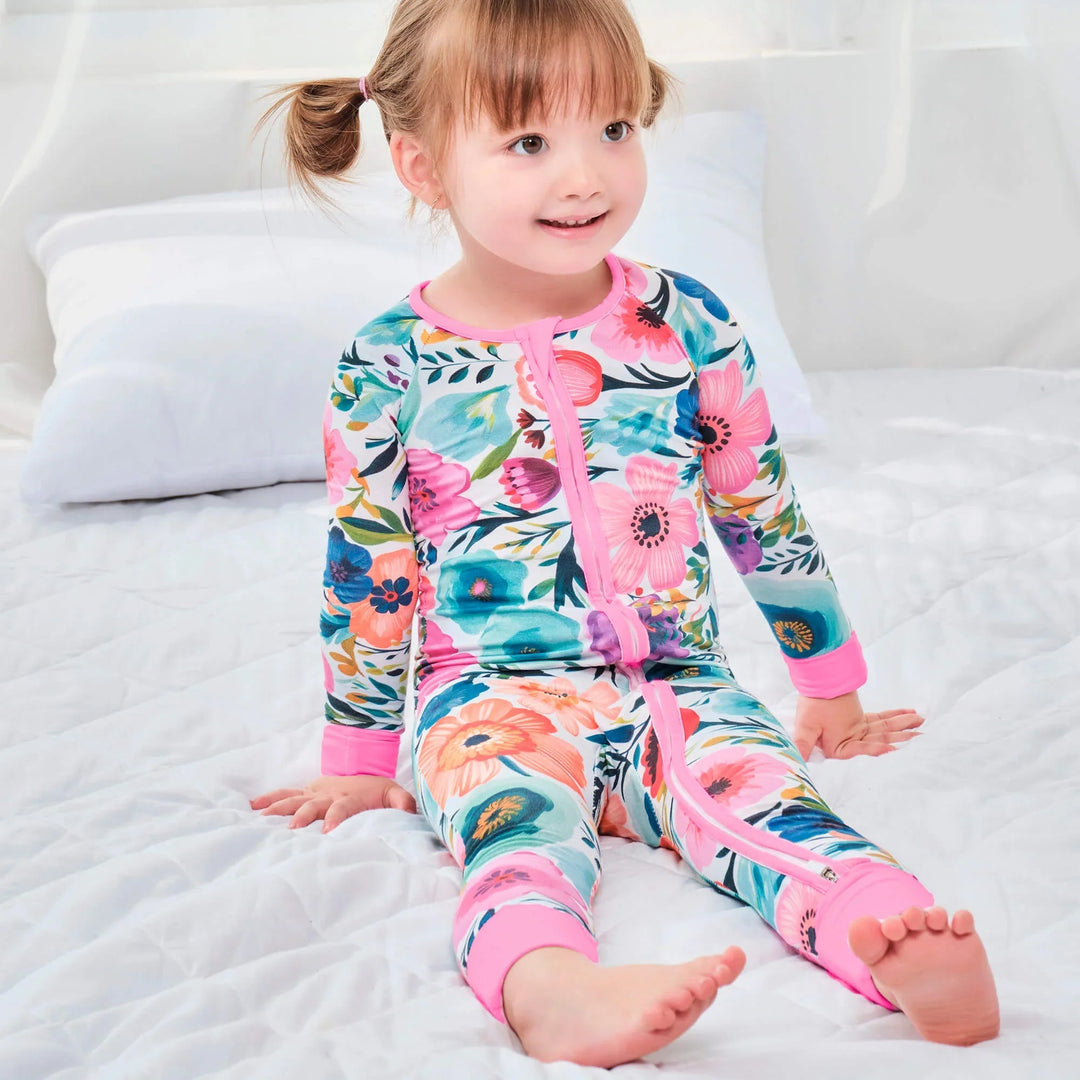 Secret Garden Convertible Zippered Romper - Zumbamboo
