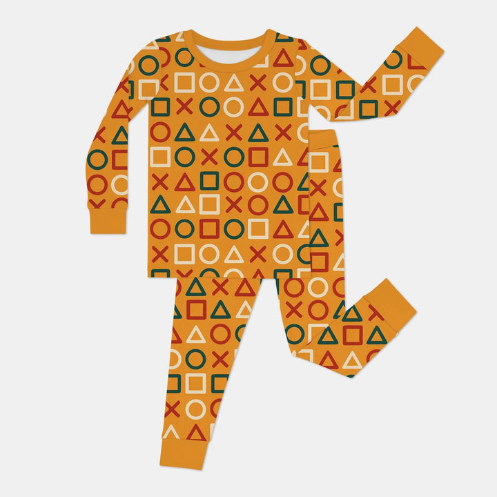 Shapes Hero Two Piece Long Sleeve Pajama Set - Zumbamboo