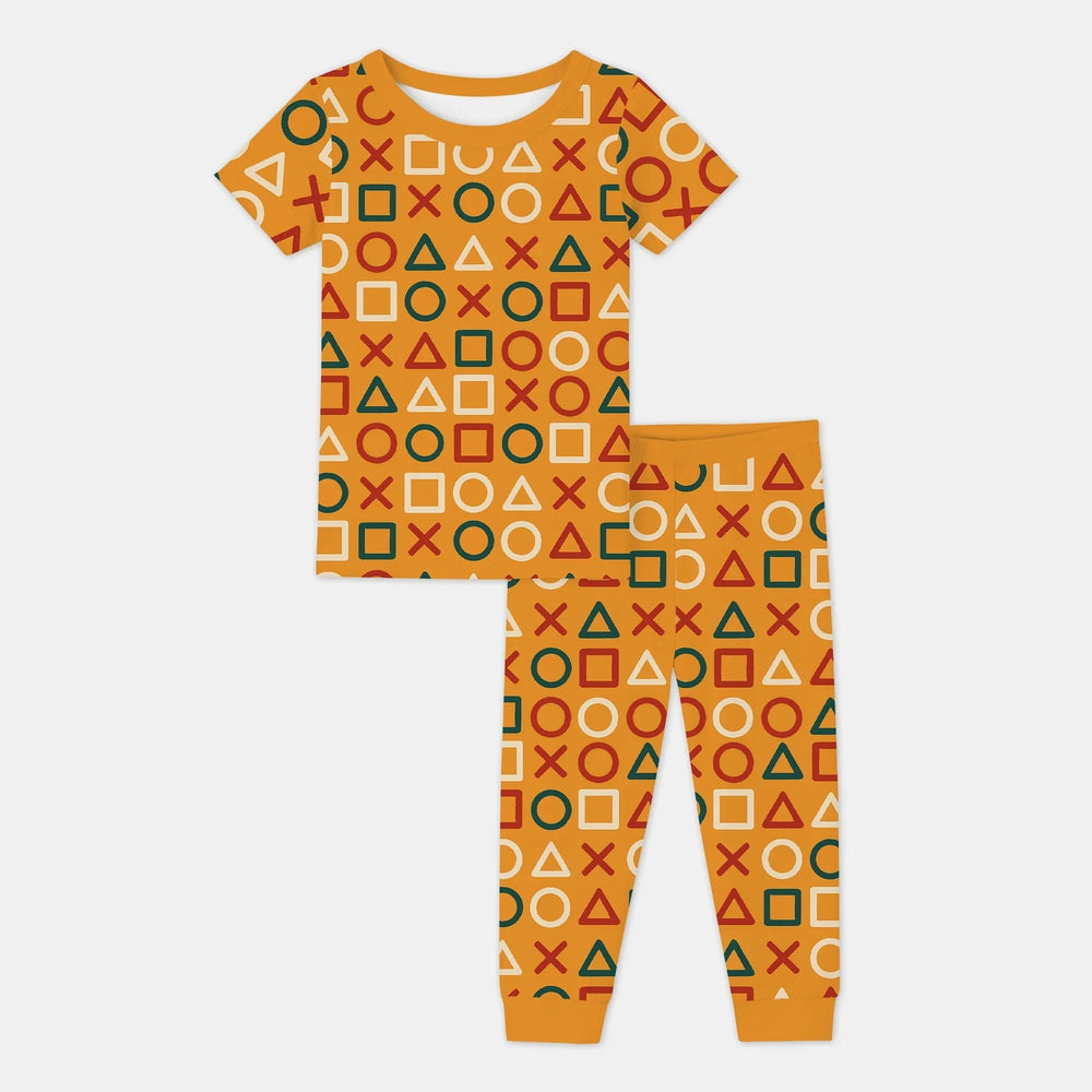 Shapes Hero Two Piece Short Sleeve Pajama Set - Zumbamboo
