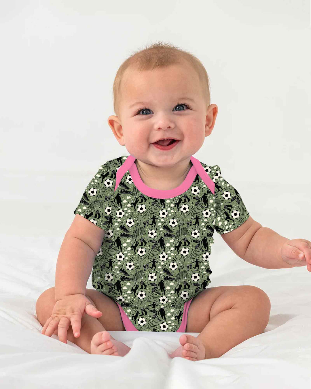 Sage Green Soccer Dreams Bamboo Bodysuit
