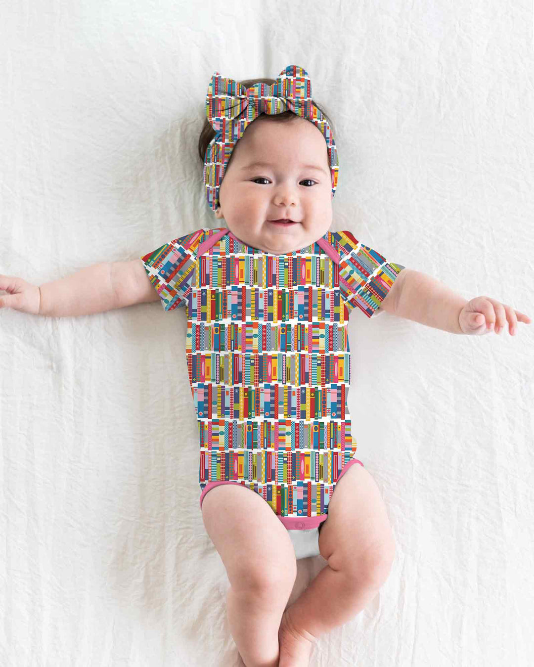 Rainbow Bookshelf Bamboo Bodysuit