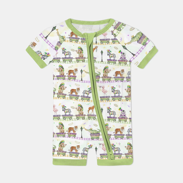 Mardi Gras Jungle Krewe Bamboo Shorty Zippy