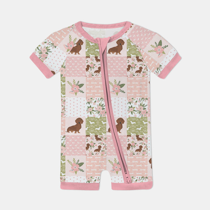 Floral Dachshund Grace Shorty Zippy