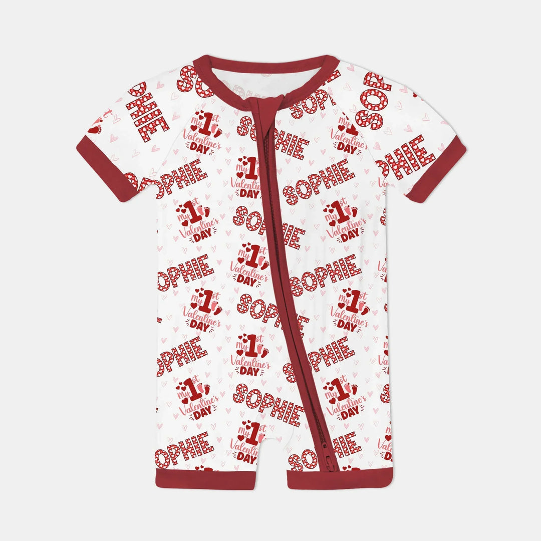 Custom Name My 1st Valentine's Day Shorty Zippy