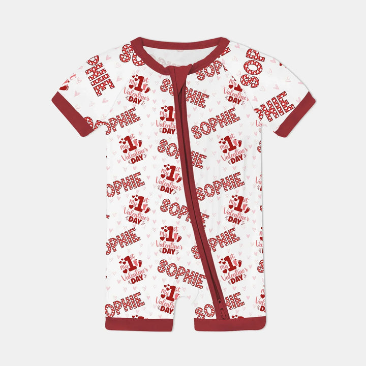 Custom Name My 1st Valentine's Day Shorty Zippy