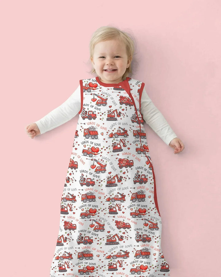 Construction Trucks Loads of Love Sleep Bag