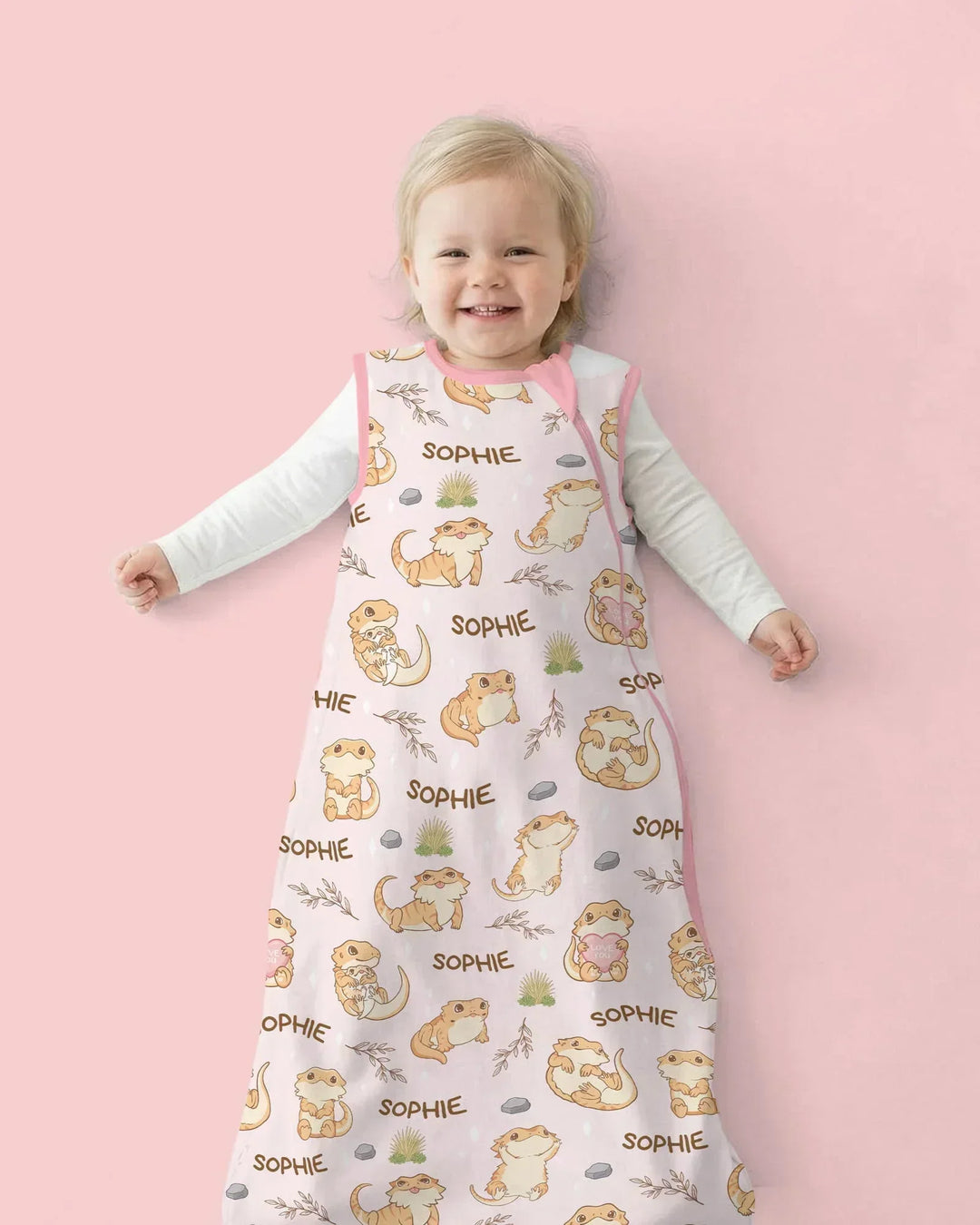 Custom Name Clueless Beardie Bamboo Sleep Bag