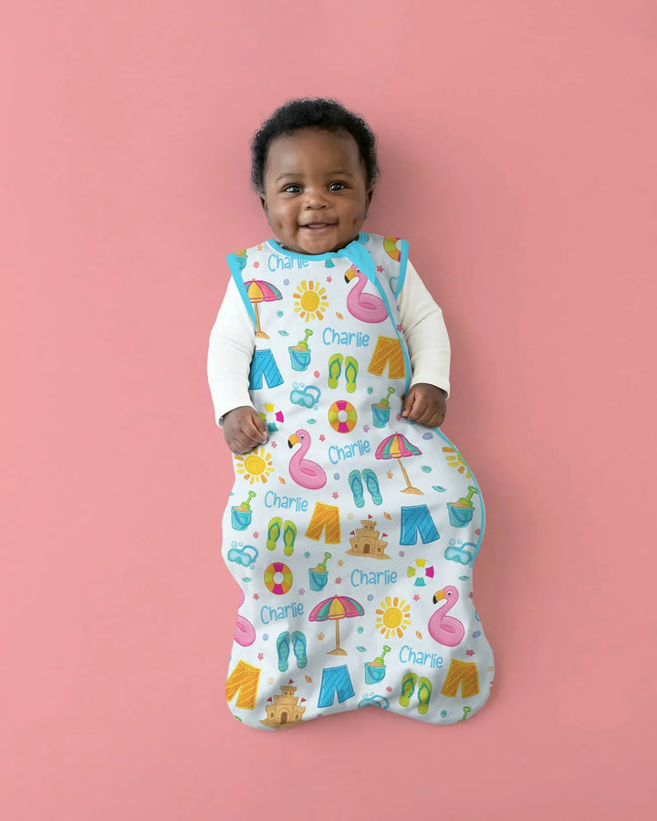 Custom Name Summer is Fun Bamboo Sleep Bag