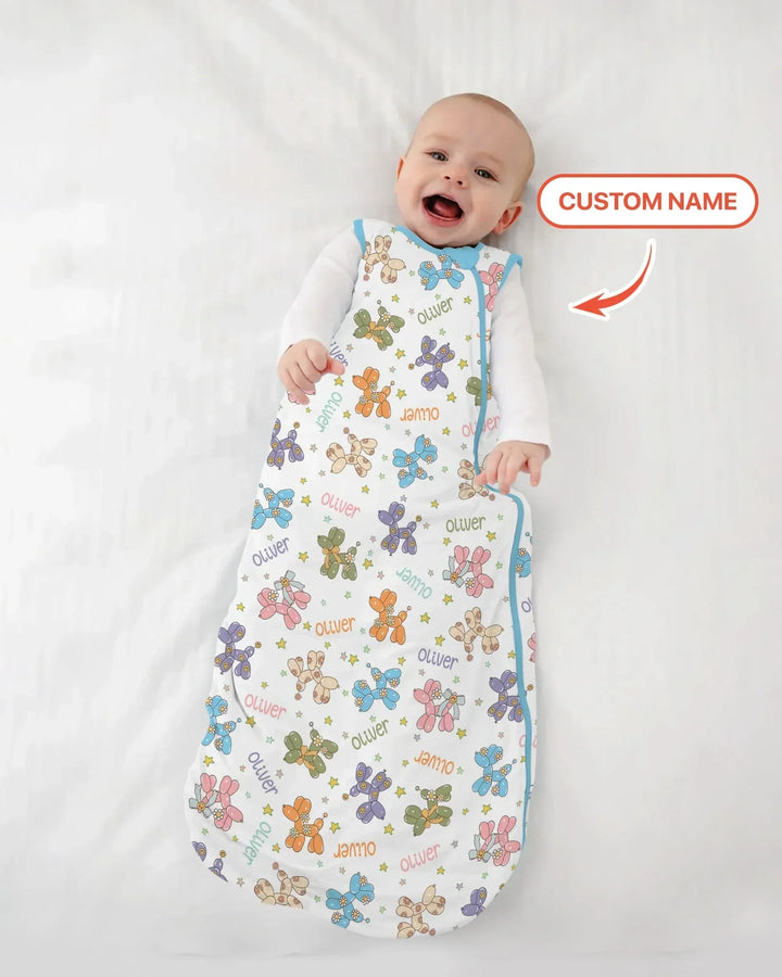 Custom Name Balloon Dog Sleep Bag