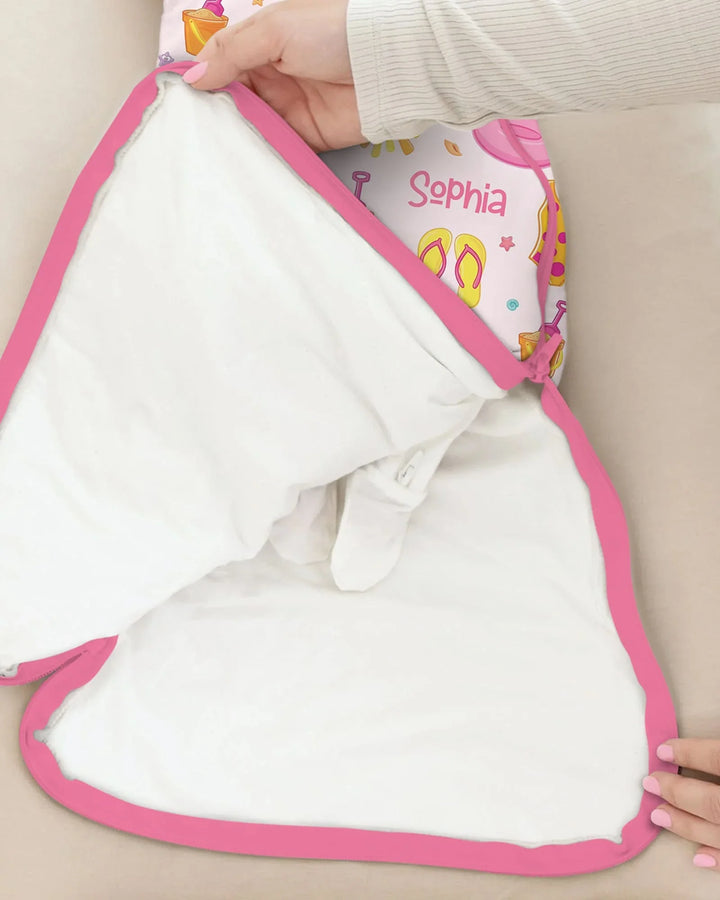 Custom Name Summer is Fun Bamboo Sleep Bag
