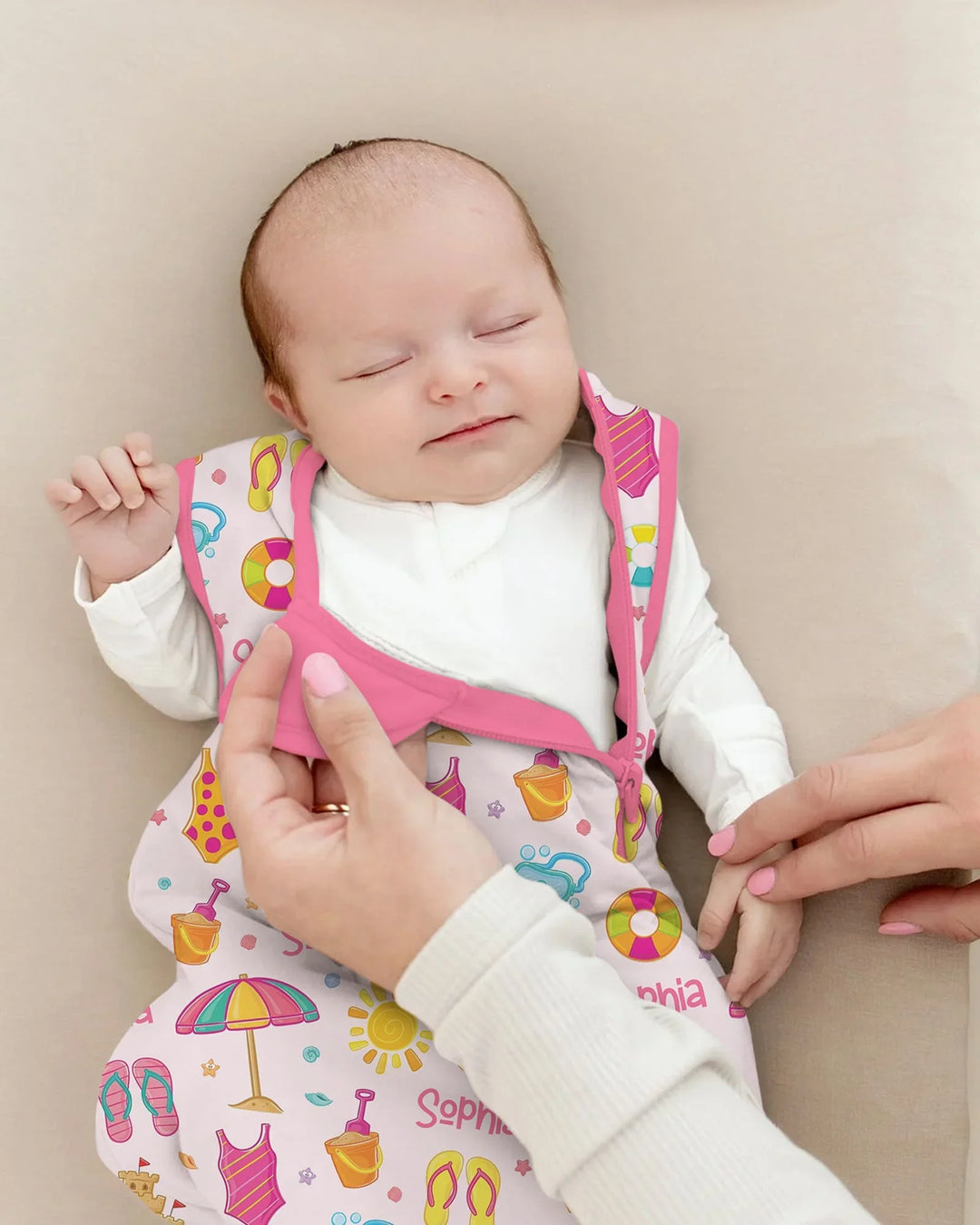 Custom Name Summer is Fun Bamboo Sleep Bag