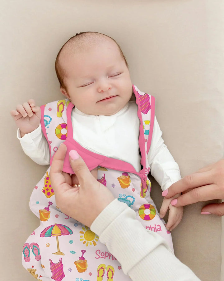 Custom Name Summer is Fun Bamboo Sleep Bag