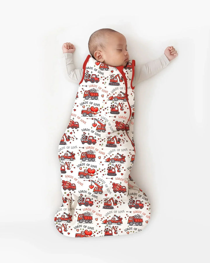 Construction Trucks Loads of Love Sleep Bag