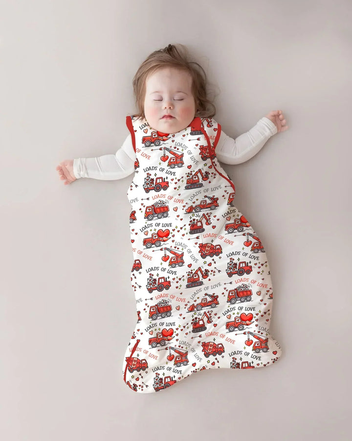 Construction Trucks Loads of Love Sleep Bag