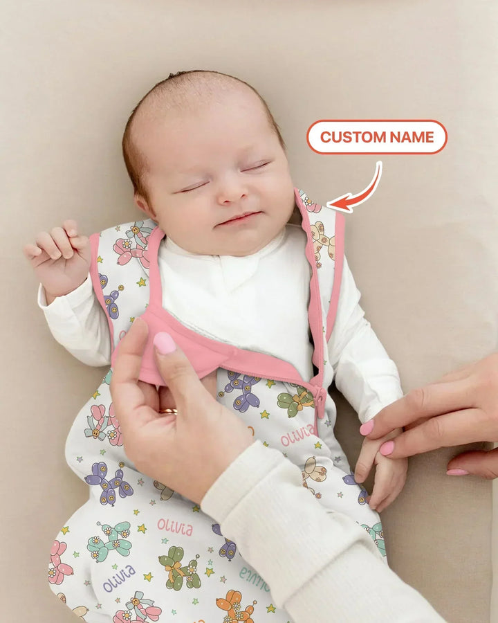 Custom Name Balloon Dog Sleep Bag