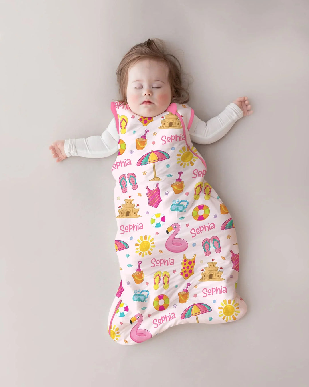 Custom Name Summer is Fun Bamboo Sleep Bag