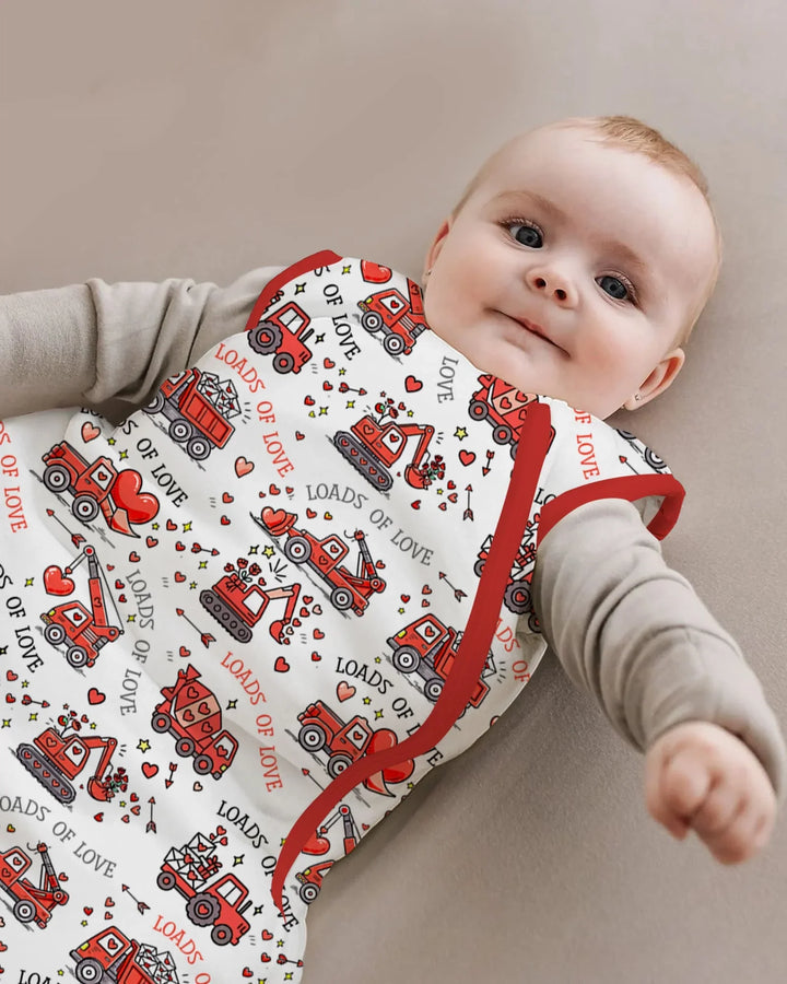 Construction Trucks Loads of Love Sleep Bag