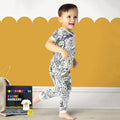 Spooky DIY Monster Colorable Halloween Two Piece Short Sleeve Pajama Set , Spooky DIY Monster Colorable Halloween Two Piece Short Sleeve Pajama Set - 3T