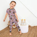 Spooky Frames Two Piece Short Sleeve Pajama Set For Haloween , Spooky Frames Two Piece Short Sleeve Pajama Set For Haloween - 12-18M