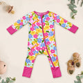Summer Flowers Convertible Zippered Romper , Summer Flowers Convertible Zippered Romper - Newborn