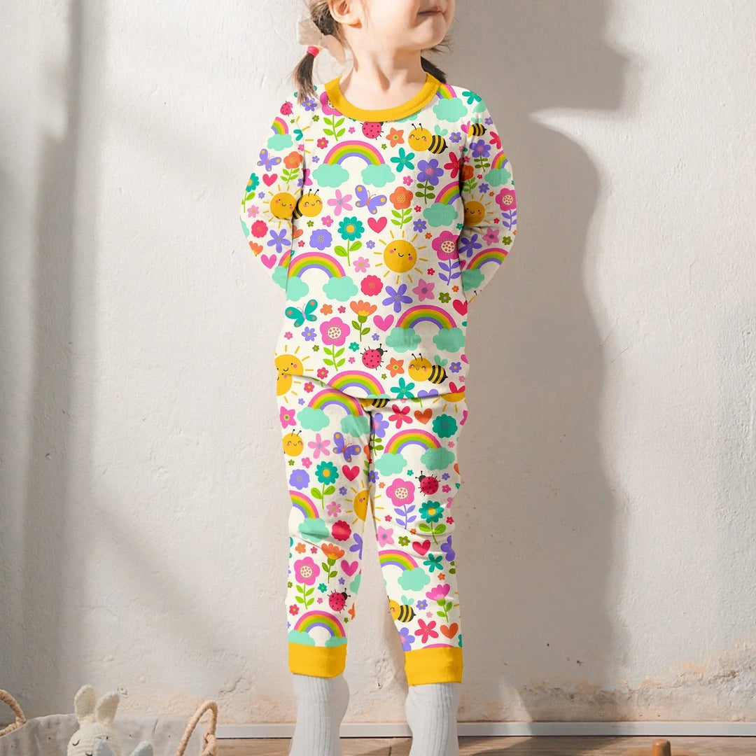 Summer Sunshine Two Piece Long Sleeve Pajama Set - Zumbamboo