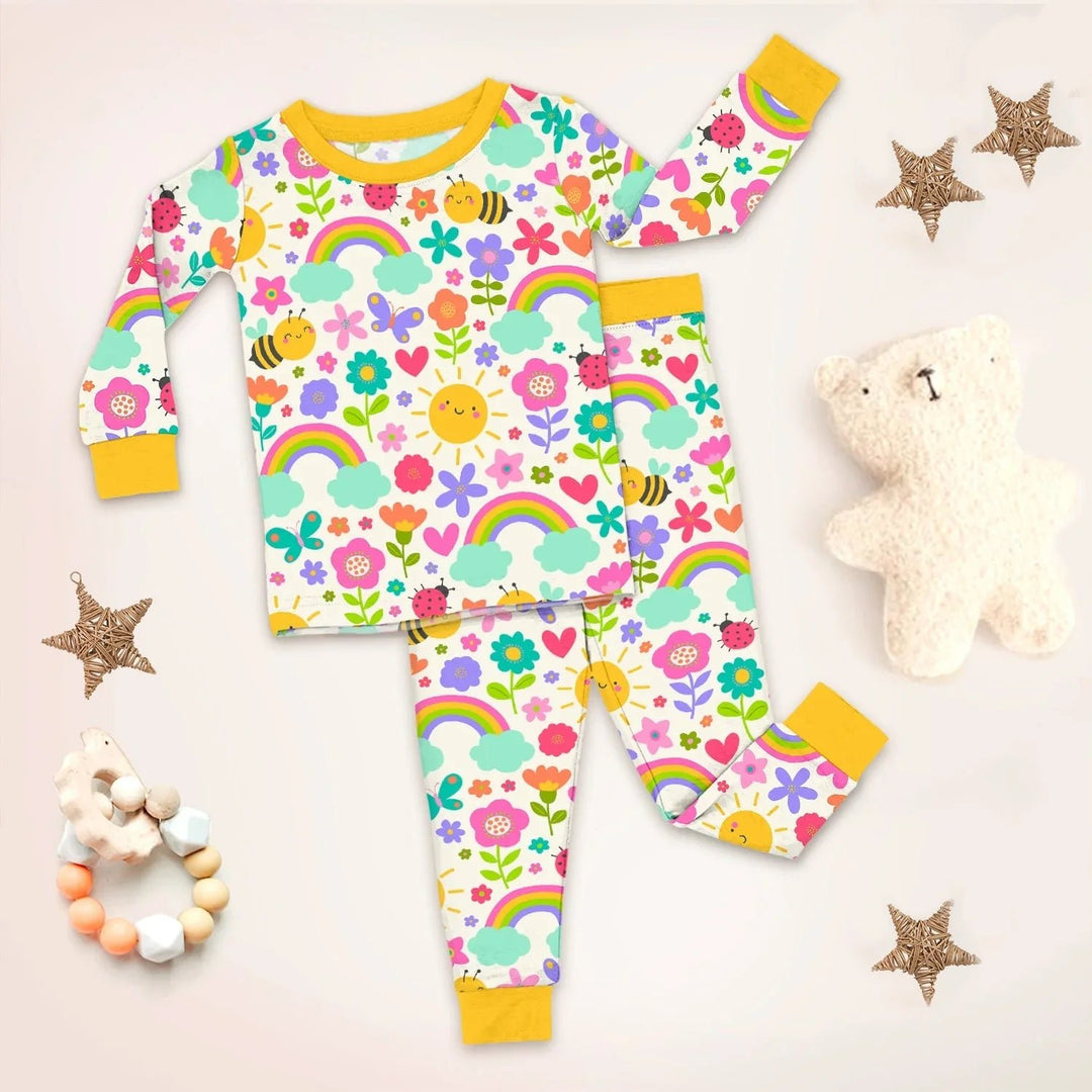 Summer Sunshine Two Piece Long Sleeve Pajama Set - Zumbamboo