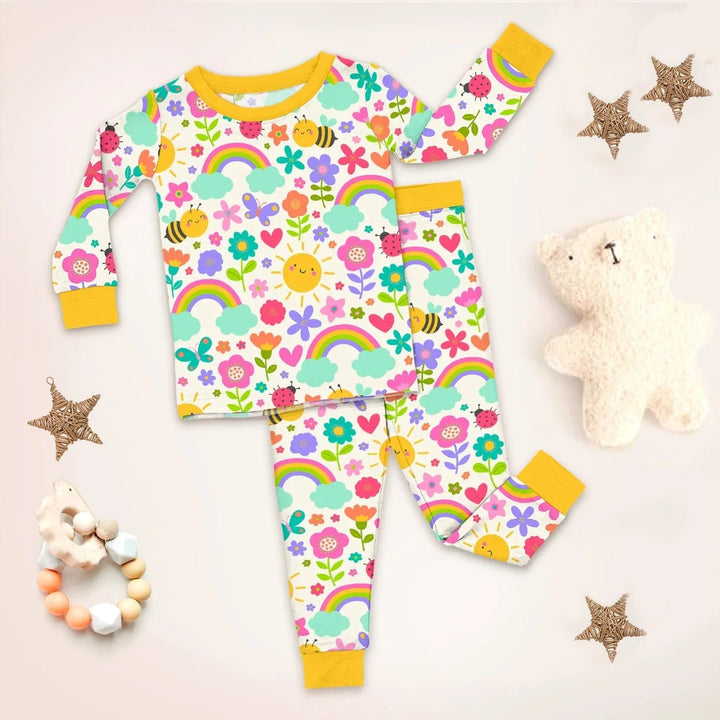 Summer Sunshine Two Piece Long Sleeve Pajama Set - Zumbamboo