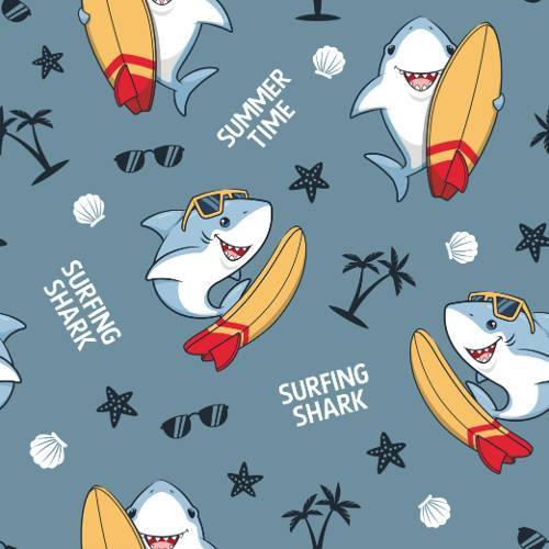 Surfing Shark Convertible Zippered Romper