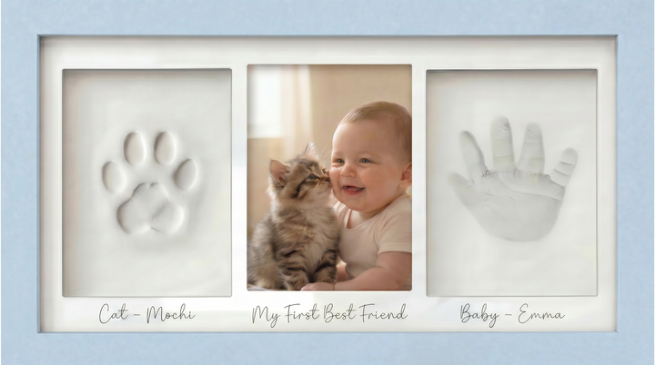 Baby Hand- & Fußabdruck Erinnerungsrahmen Duo