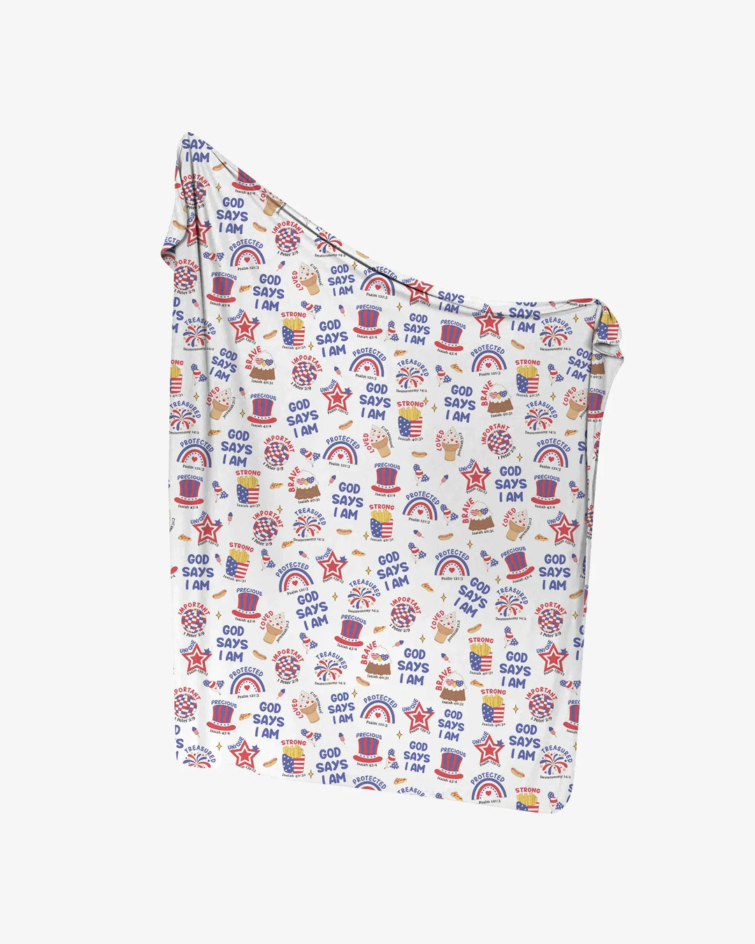 God Says I Am - America 250th Anniversary swaddle blanket