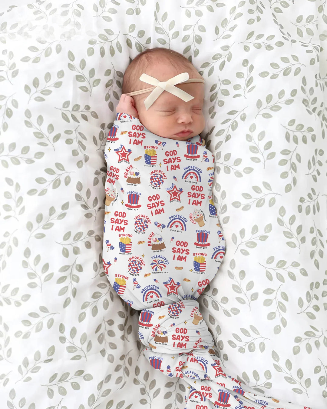 God Says I Am - America 250th Anniversary swaddle blanket
