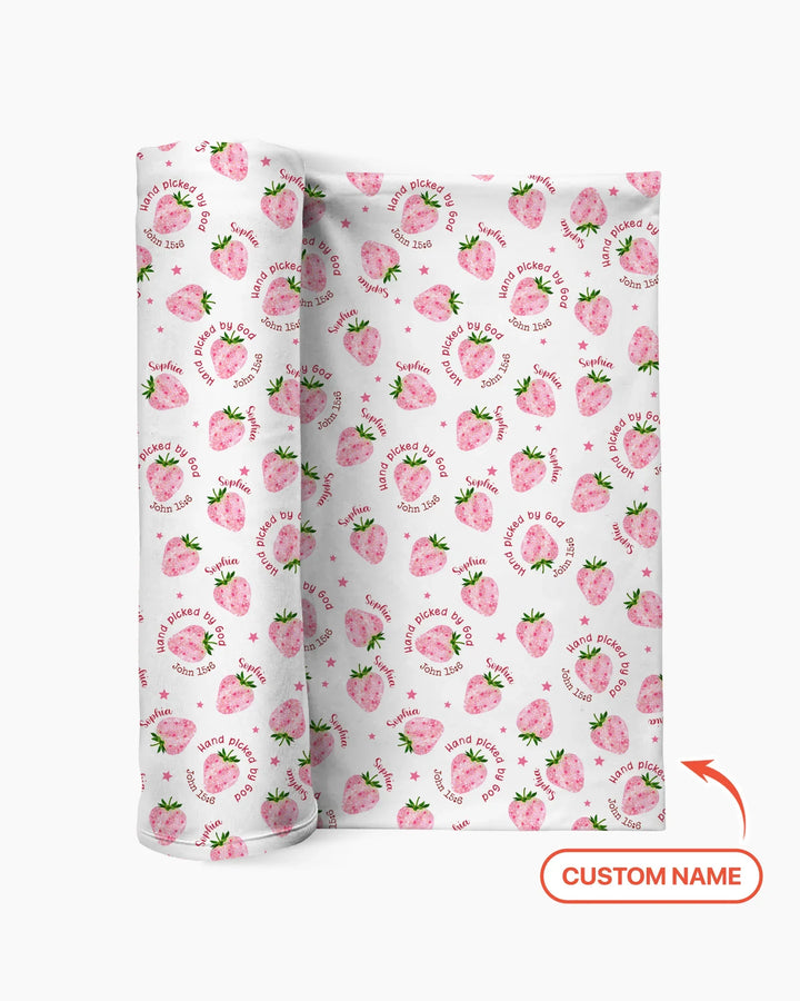 Hand Picked By God Custom Name swaddle blanket