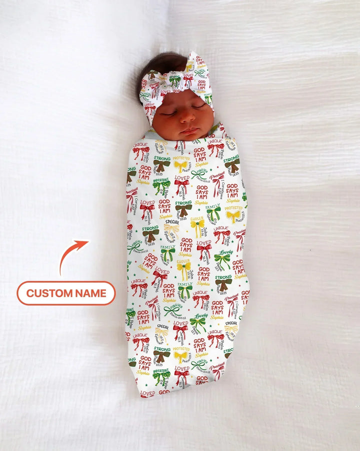 Juneteenth God Says I AM swaddle blanket