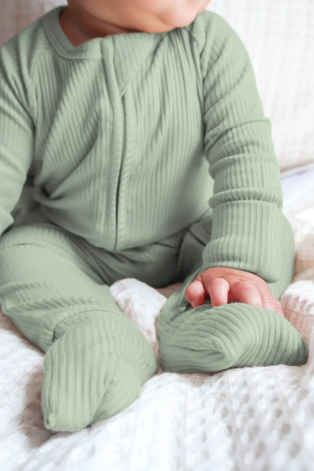 Sweet Sage Ribbed Convertible Zippy - Zumbamboo