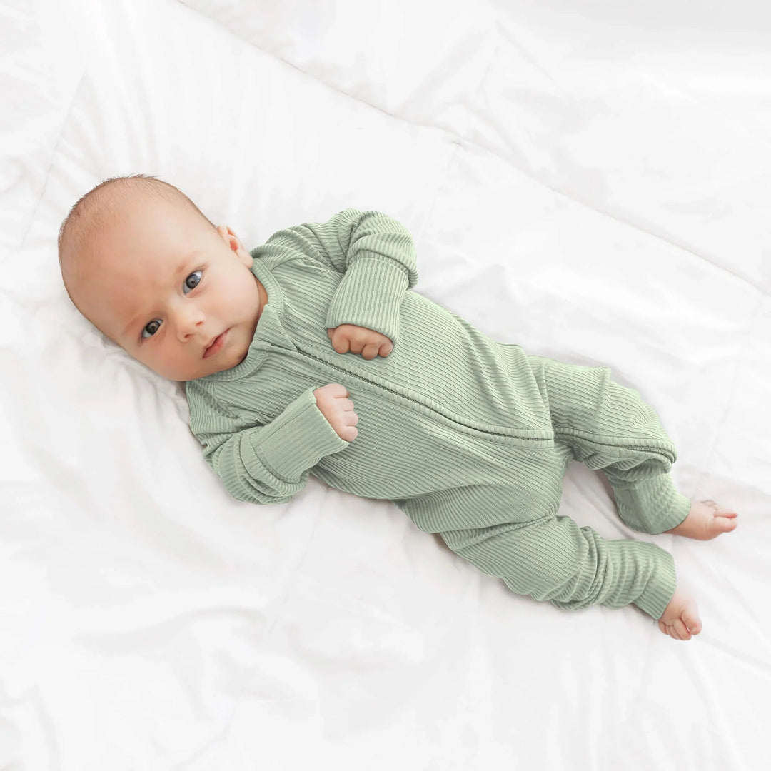 Sweet Sage Ribbed Convertible Zippy - Zumbamboo