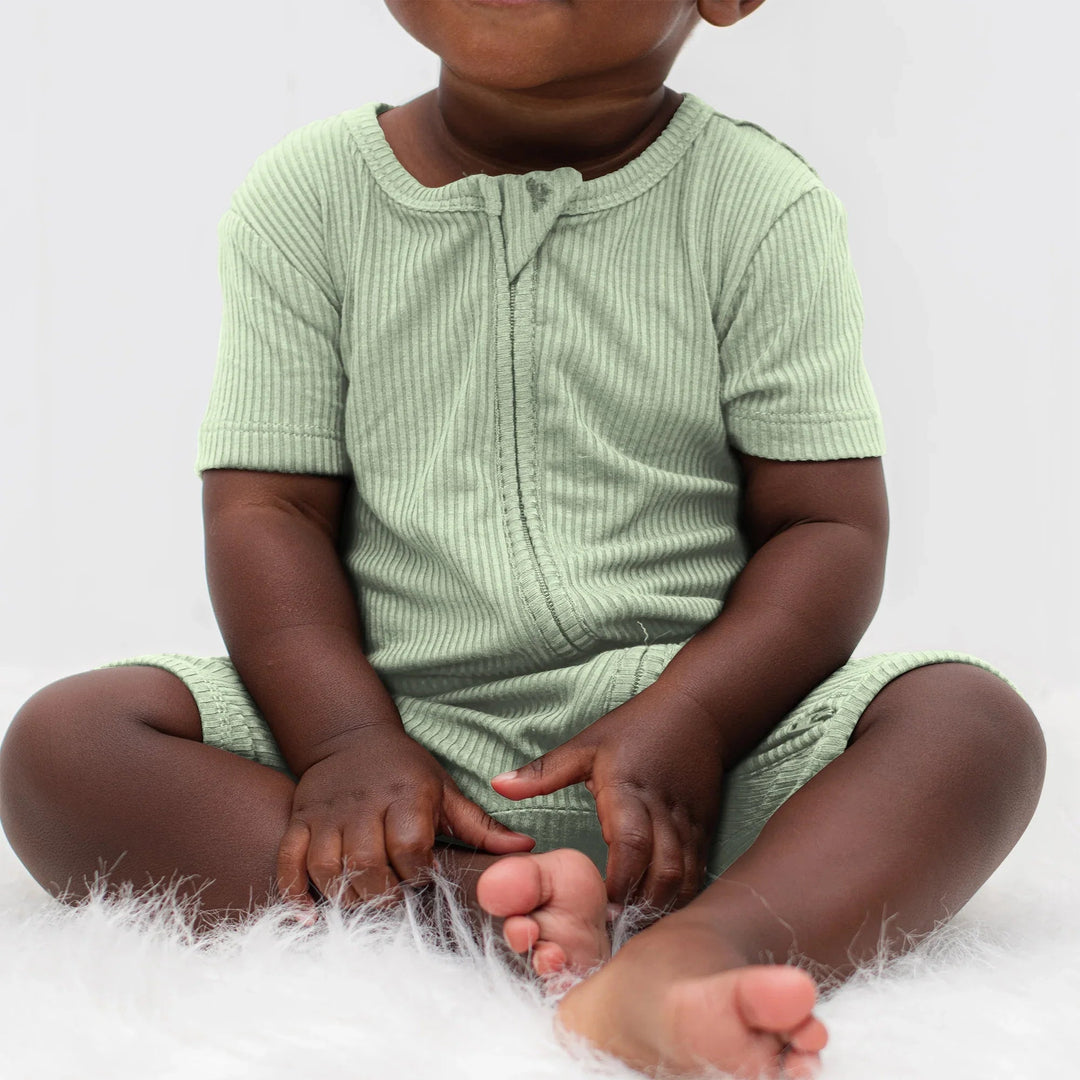 Sweet Sage Ribbed Shorty Zippy - Zumbamboo