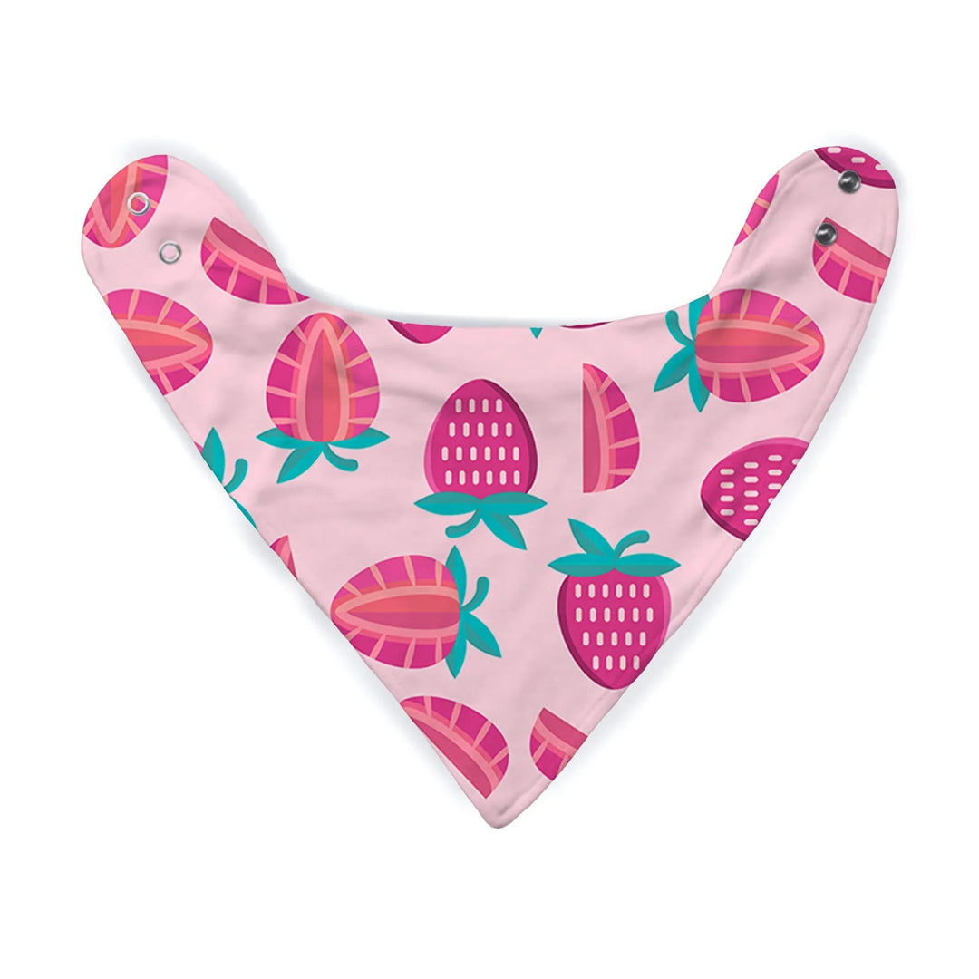 Sweet Strawberries Bandana Bib - Zumbamboo