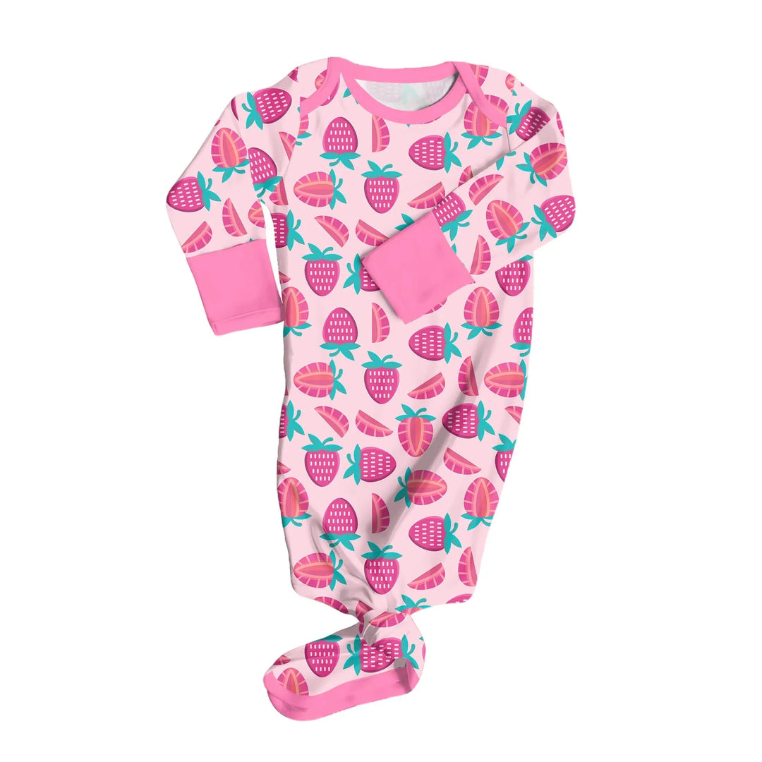 Sweet Strawberries Knot Gown - Zumbamboo