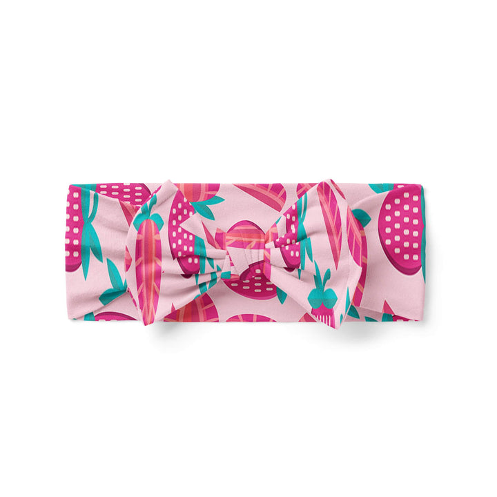 Sweet Strawberries Luxe Bow Headband - Zumbamboo