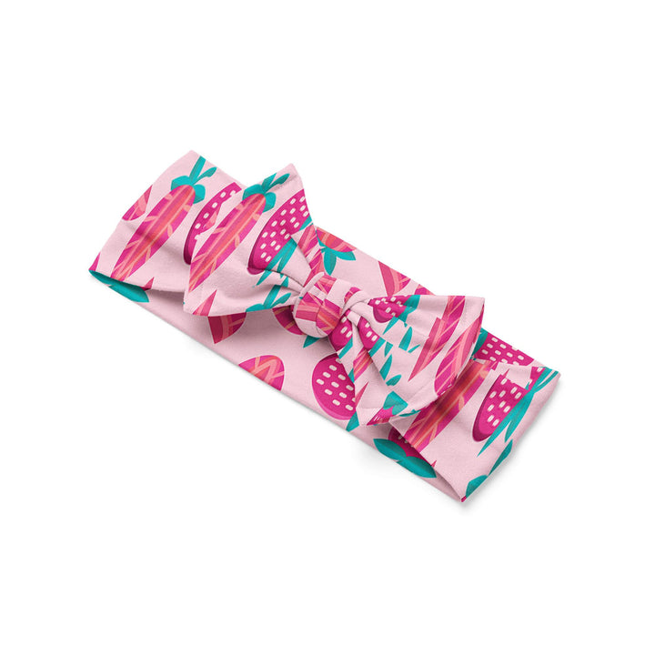 Sweet Strawberries Luxe Bow Headband - Zumbamboo