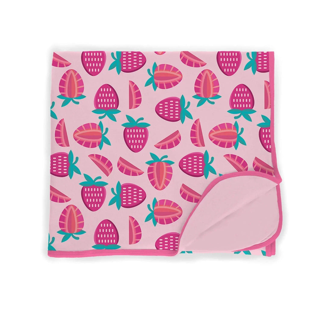 Sweet Strawberries Toddler Blanket - Zumbamboo