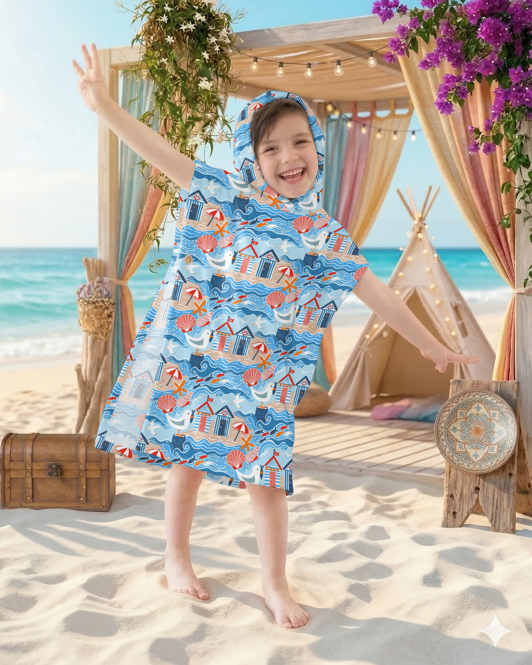 Little Beach Day Bamboo Swim Poncho