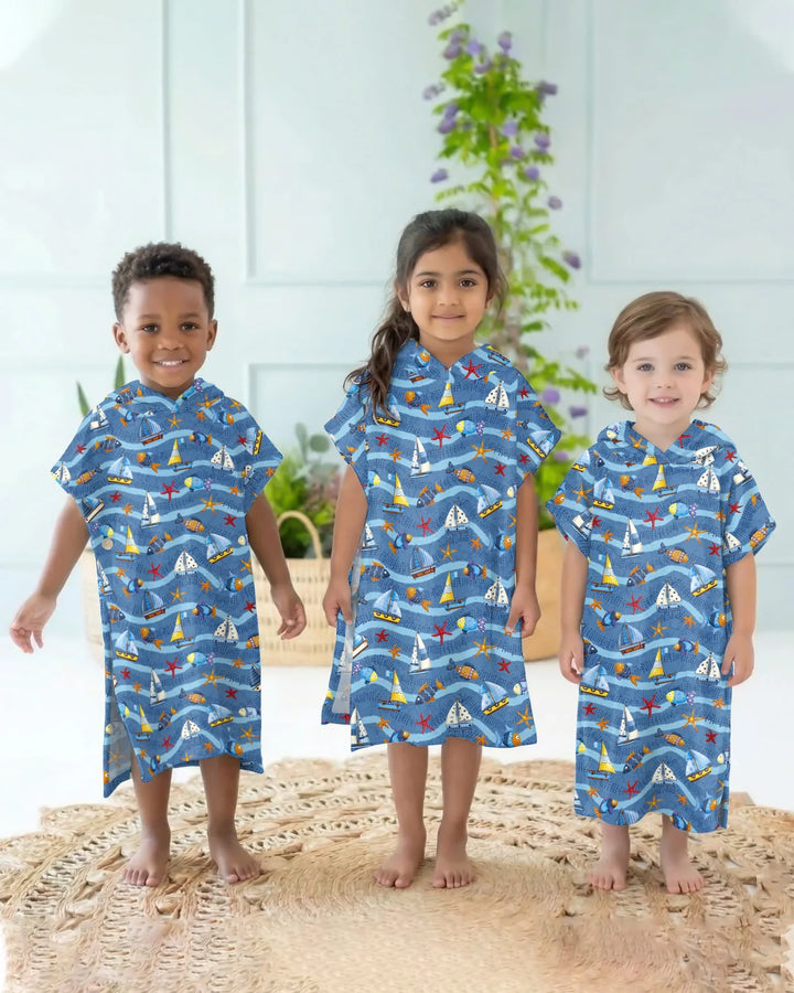 Blue Sail La Vie Family passender Bambus-Badeponcho